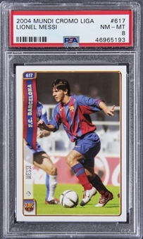 2004-05 Mundicromo Liga #617 Lionel Messi Rookie Card - PSA NM-MT 8